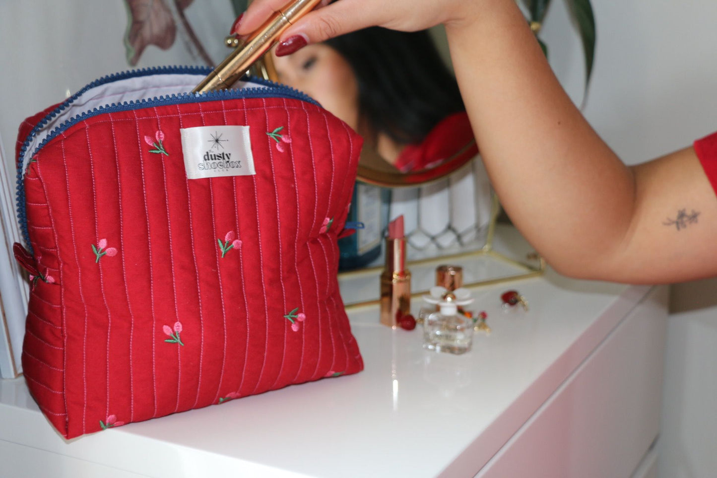 My Cherry Amour Large Boxy Toiletry Bag (limited)