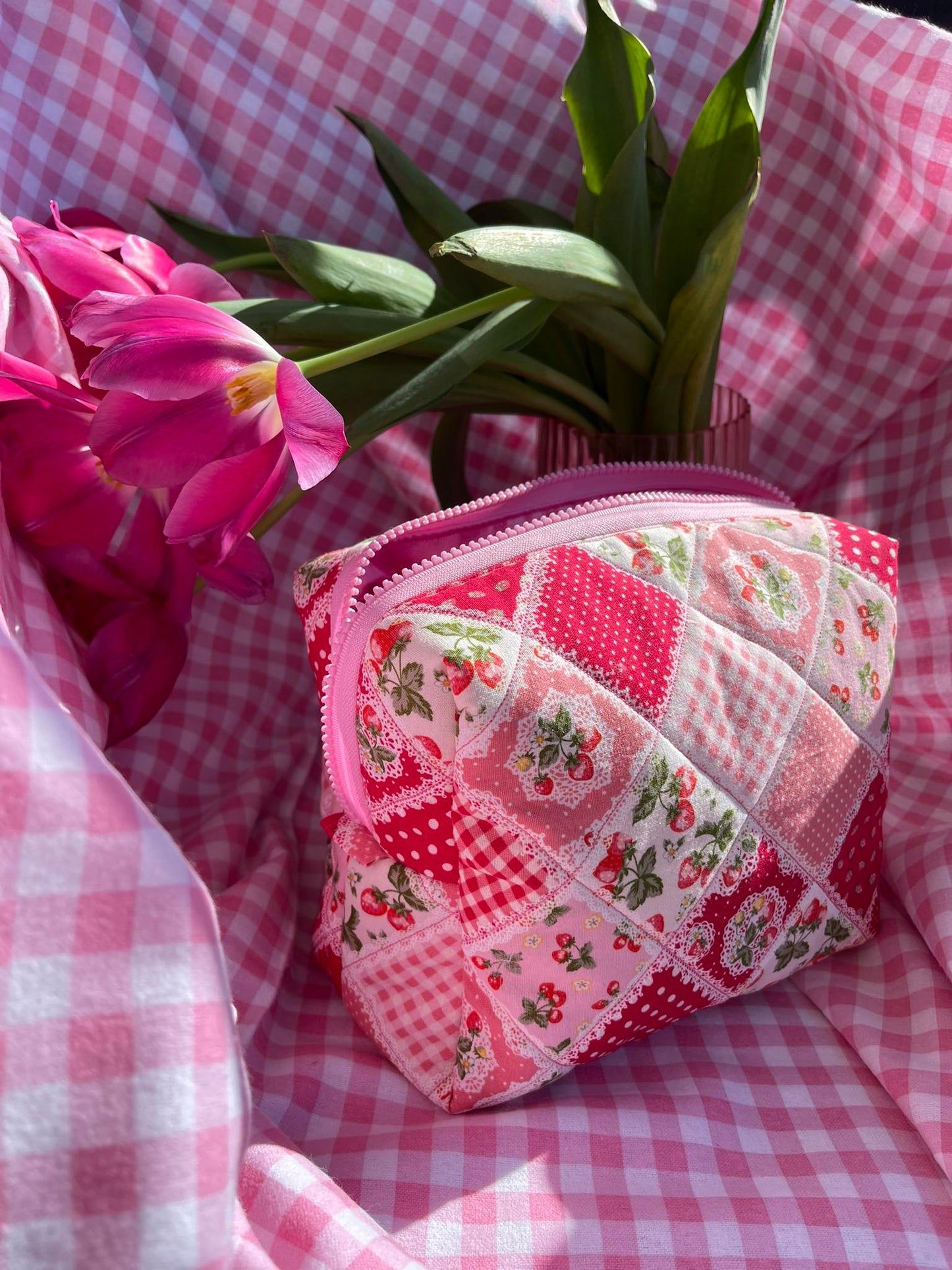 Strawberry Patch Large Boxy Toiletry Bag (limited)