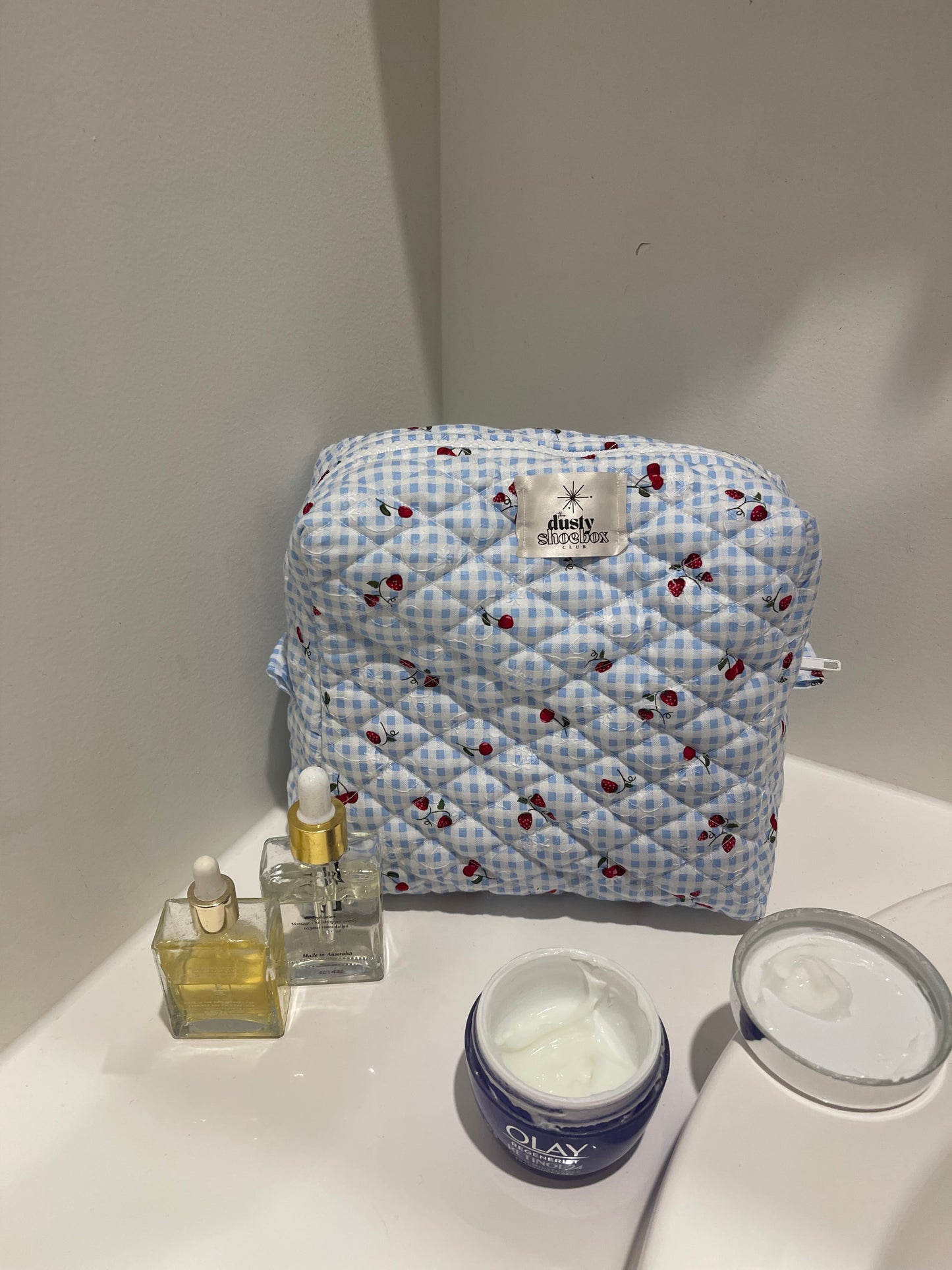 Berry Blue Large Boxy Toiletry Bag [NEW]